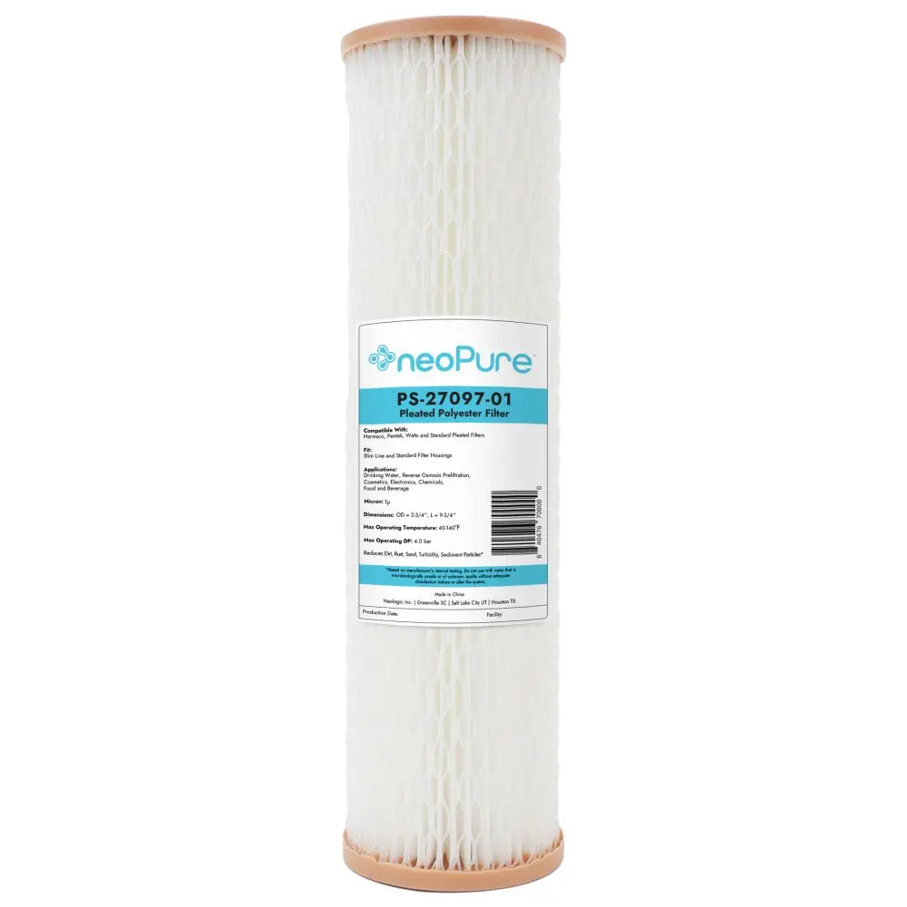 Neo-Pure Ps-27097-01 9-3/4" High Efficiency Pleated Filter 1 Micron 1