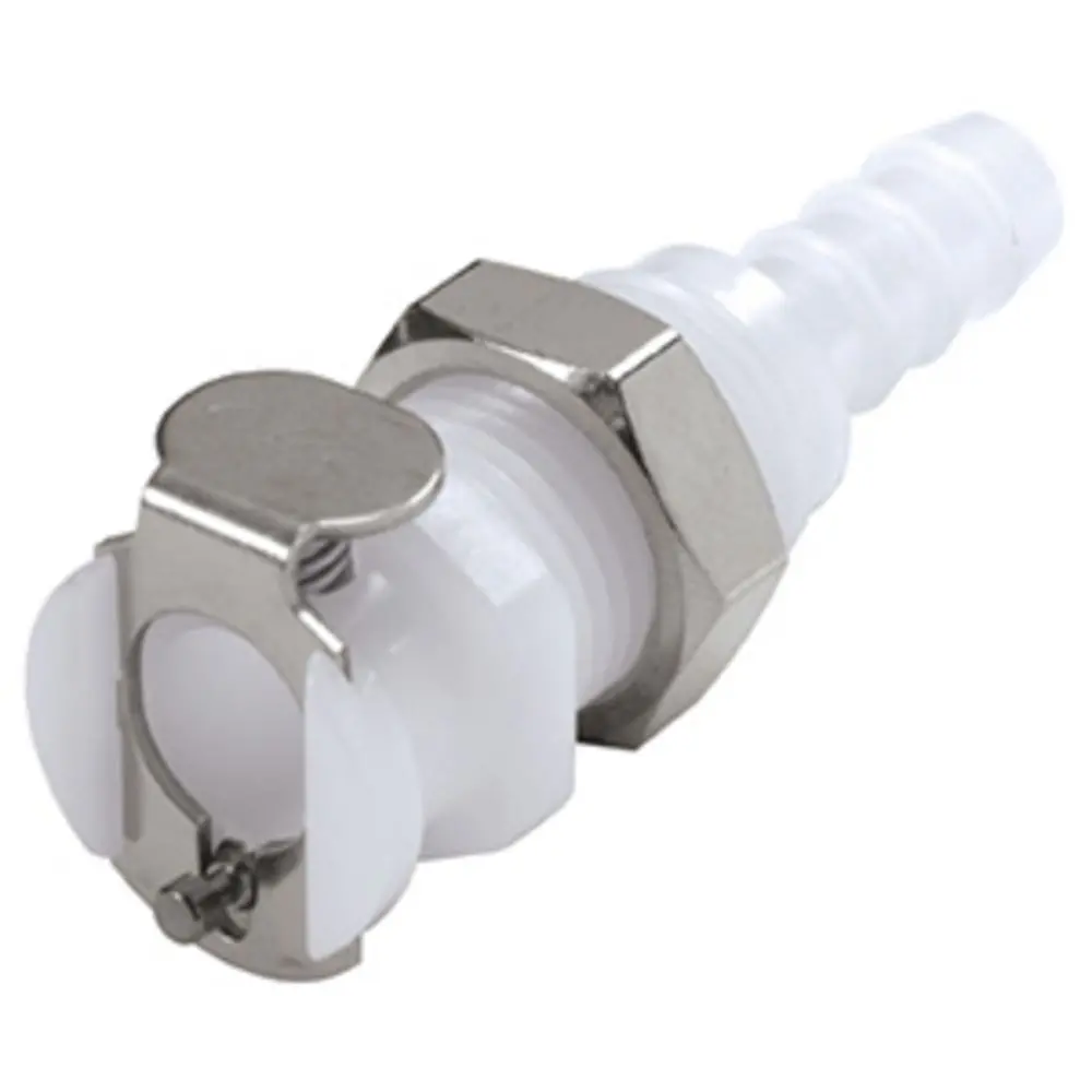 Pmc1604 Panel Mount Hose Barb Coupling Body 1/4 Id Barb 1