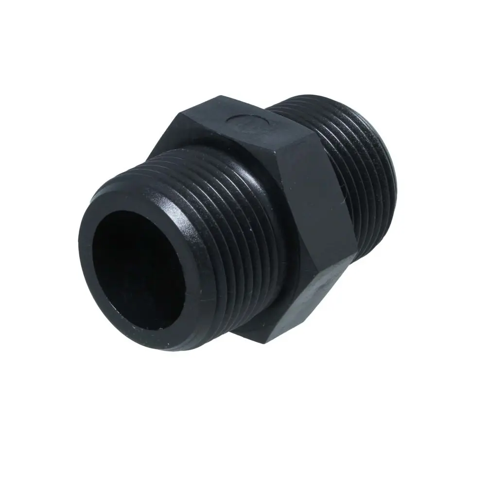 Nipple Hex - 1" X 1" Mpt Black Polypropylene 3