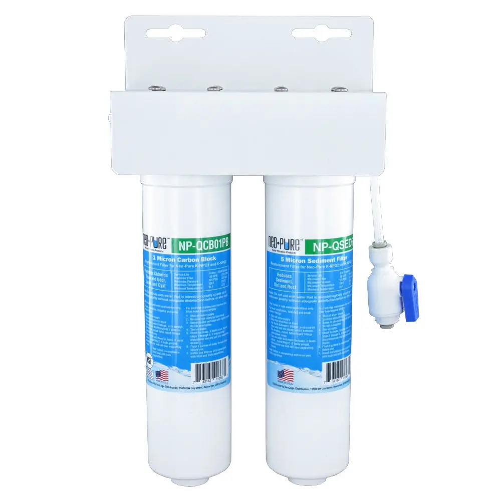 Neo-Pure K-Npq2-S 2 Stage Quick Change Water Cooler Filter Kit W/Sediment Prefilter & Scale Inhibitor 1