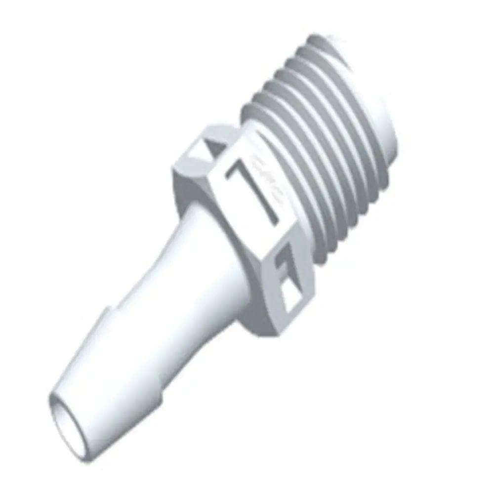 N8s870 Straight Fitting Natural Pvdf 1/4 Npt X 1/4 Hb 1