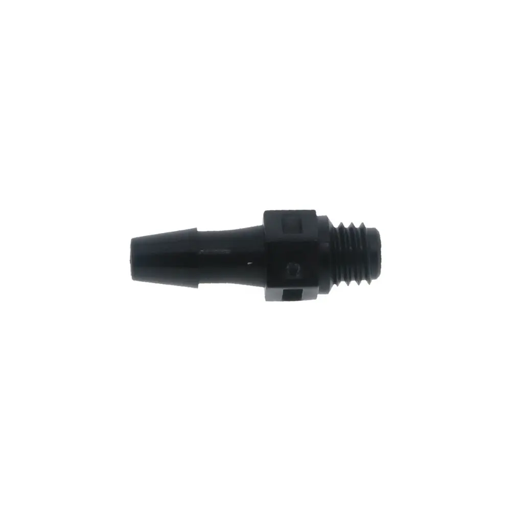 Fitquik Nylon Thread To Tube Straight Fitting - 10-32 Unf To 1/8 Hose Barb - Black 1