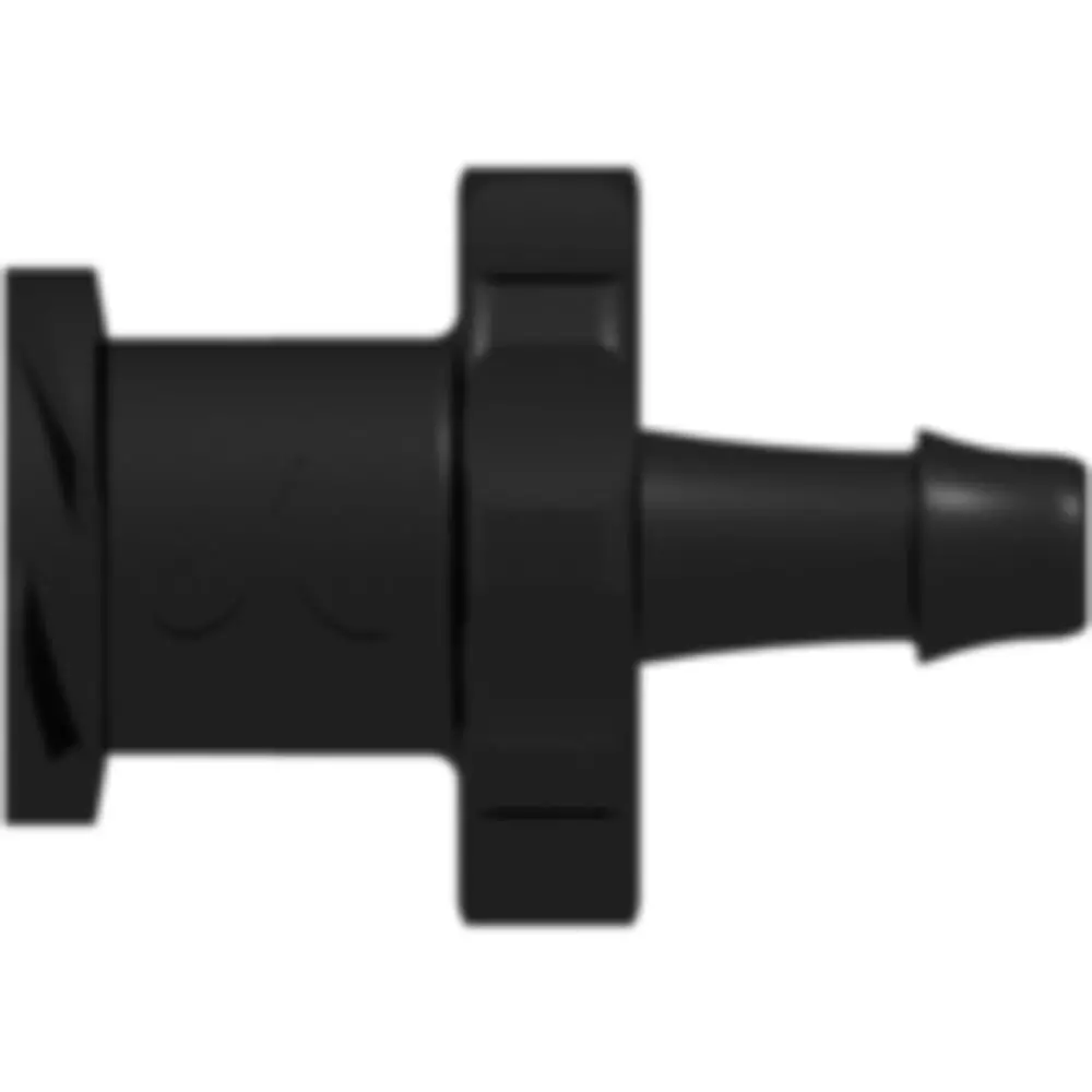 Linktech Female Luer Thread Style To 500 Series Barb, 3/32" (2.4 Mm) Id Tubing, Black Nylon 1