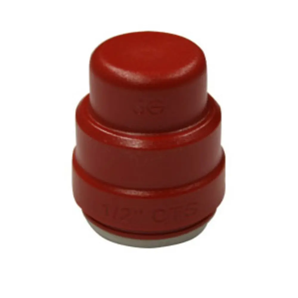 John Guest Color Coded End Cap Red - 3/4 Cts Test Cap 1