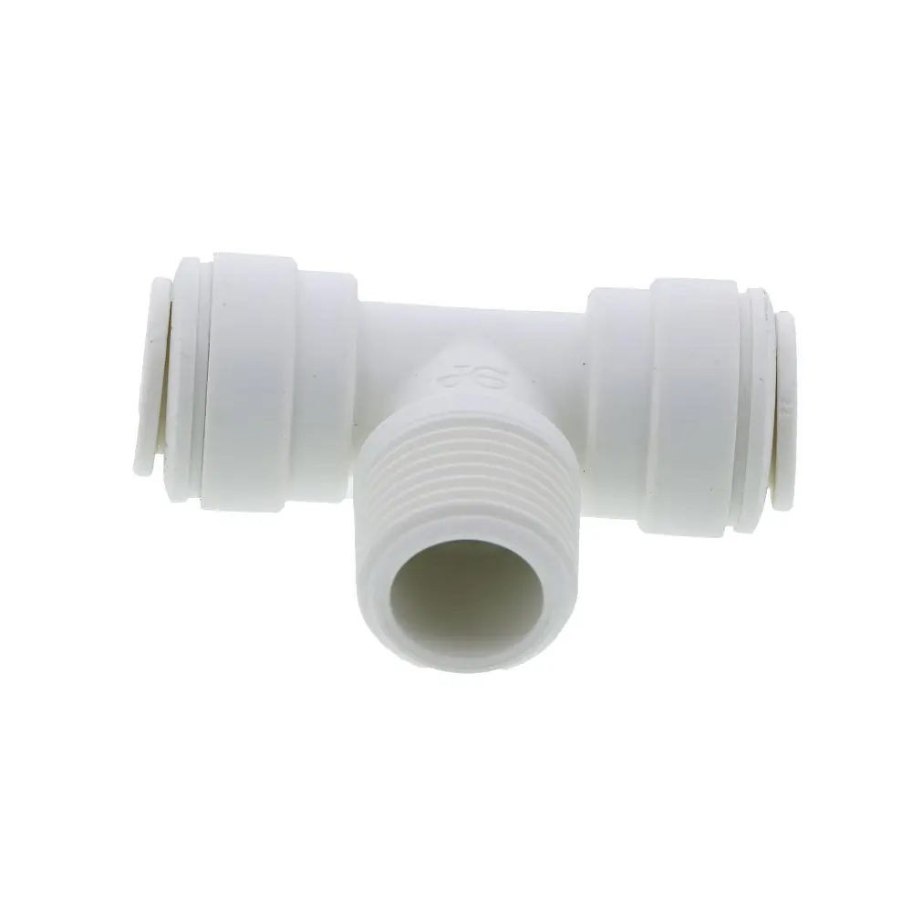 John Guest Fixed Tee Adapter Polypro - 3/8 X 3/8 X 3/8 Mnpt Branch 2