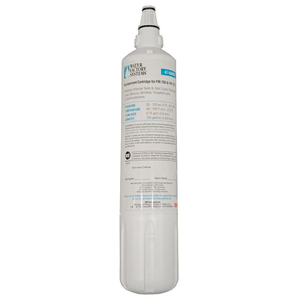 3M Water Factory Systems 47-550101 Replacement Cartridge For Fm-750 1