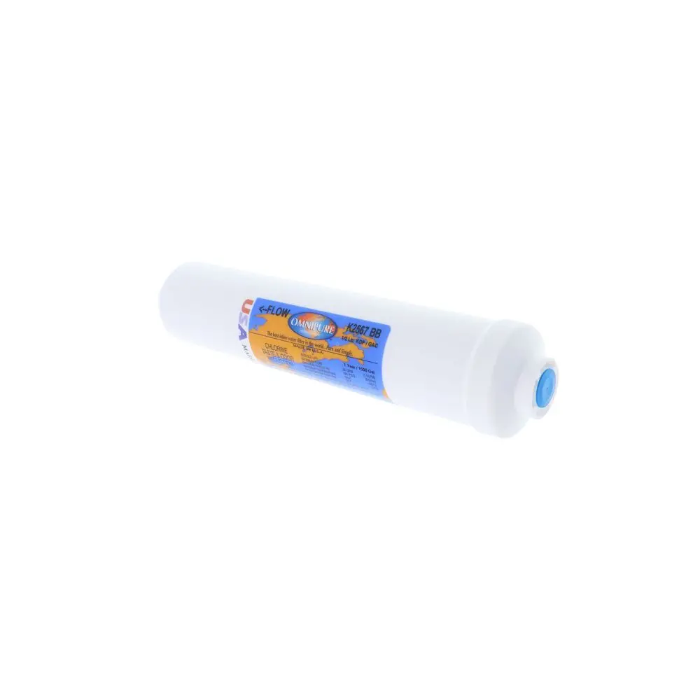 Omnipure Inline K2567-Bb Gac + 0.5Lb Kdf 55 - 10" X 2" Filter - 1/4" Fpt 1