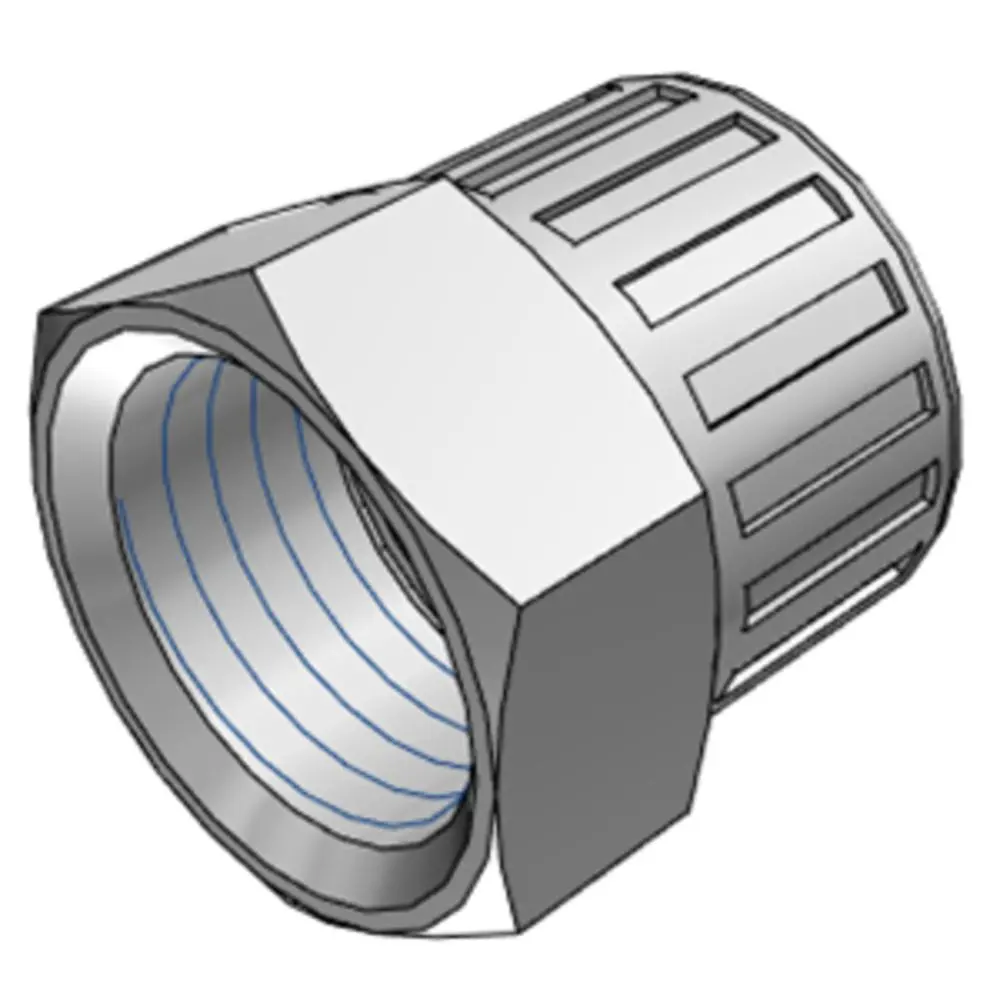 3/8" Ptf Chrome-Plated Brass Nut 1