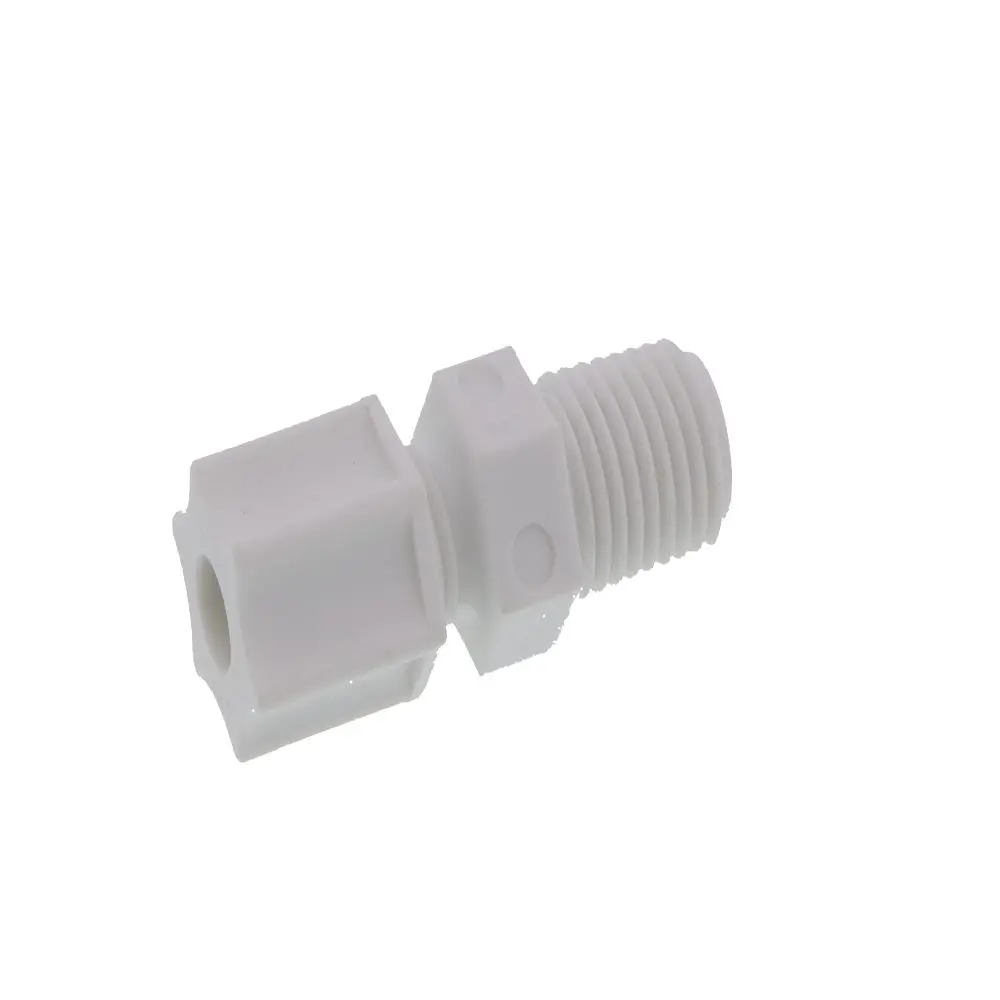 Jaco 10-4-4-P-O Polypropylene Male Connector 1/4 Od Tube X 1/4 Mpt 1
