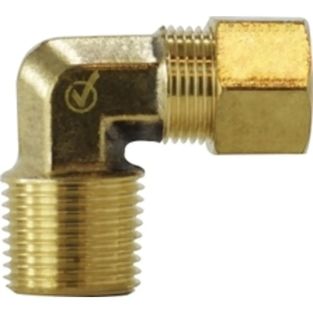 Brass Compression Male Elbow 3/8 Compression X 3/8 Mpt (Not Forged) 1