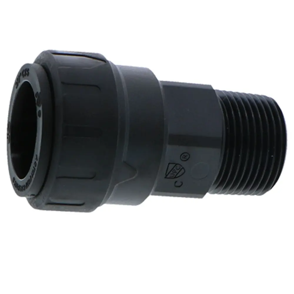 John Guest Black Male Connector - 3/4 Cts X 3/4 Npt 1