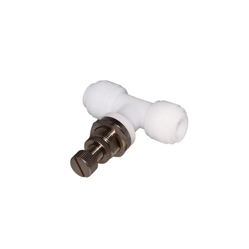 Neofit - Acetal Natural White Flow Control Bulkhead 1/4" Tube 1