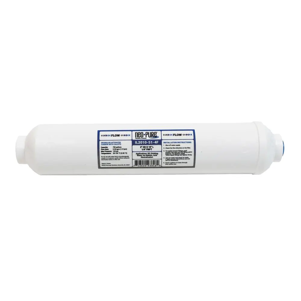 Neo-Pure Il2010-51-4F Inline Calcite/Coco Shell Gac - 10 X 2 1/4 Fpt Filter 1