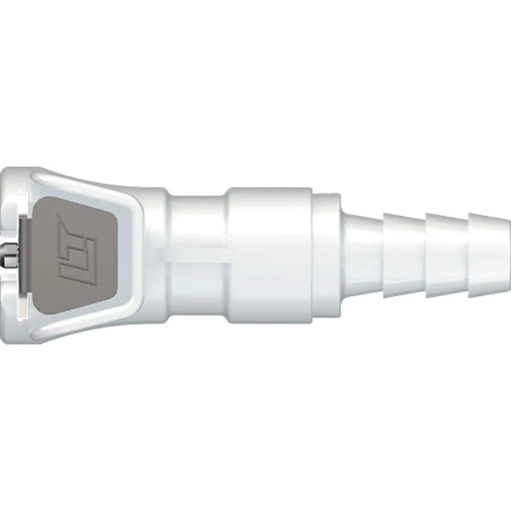 Linktech 20Ac Series Straight Female, Valved, 1/4" Hb, Natural Acetal, Buna N 1
