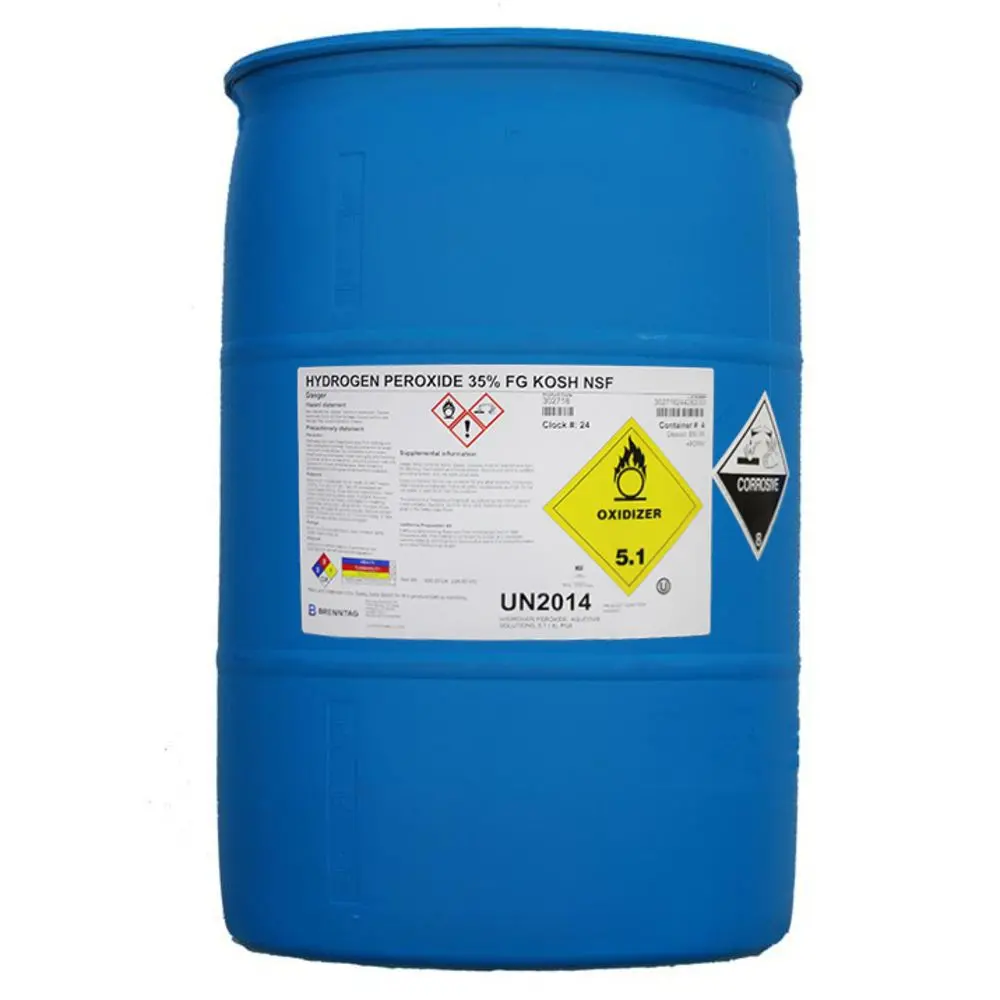 Hydrogen Peroxide - 35% Food Grade / Nsf - 55 Gallon Drum 1