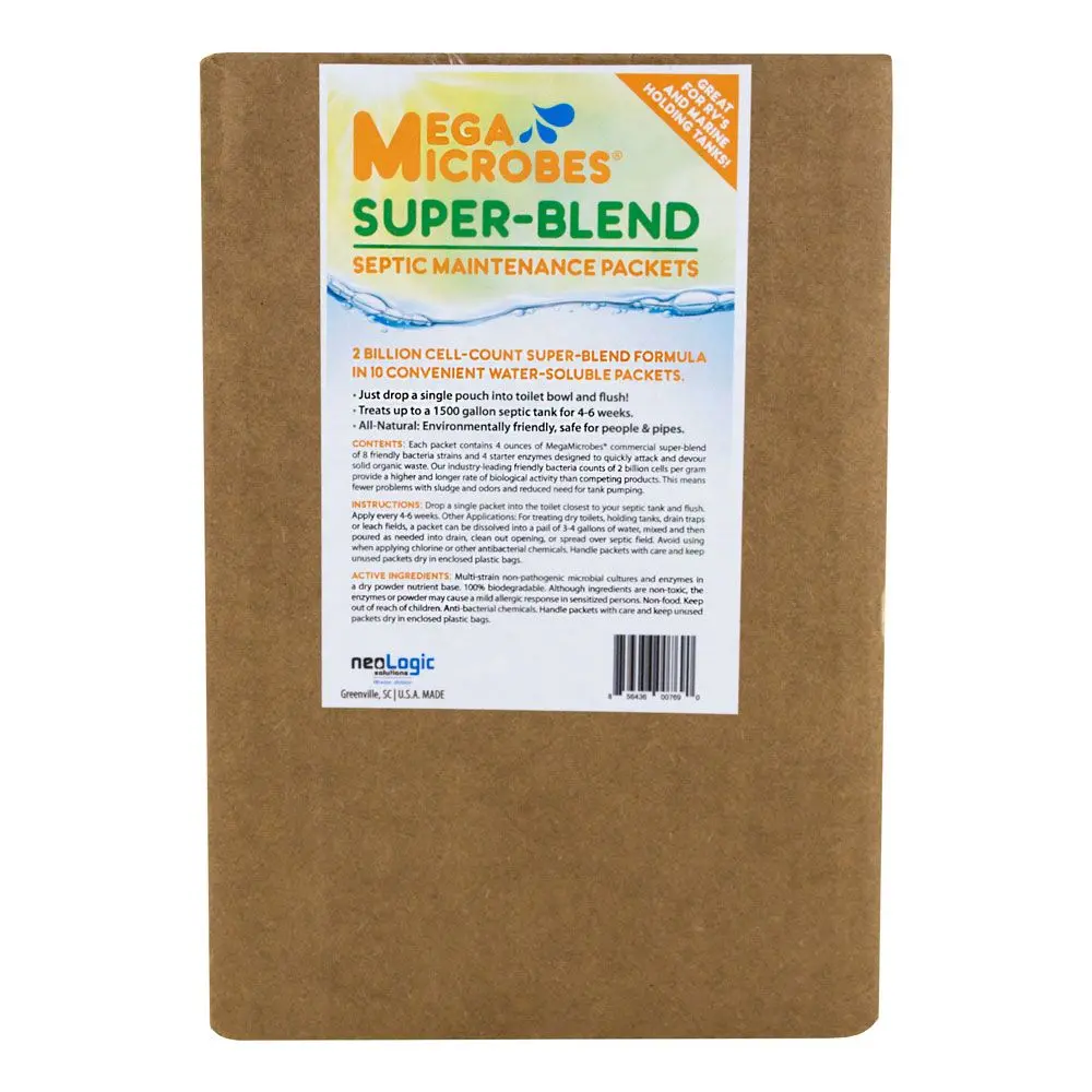 Megamicrobes Septic Maintenance Packets - 10 4-Oz Packets 1