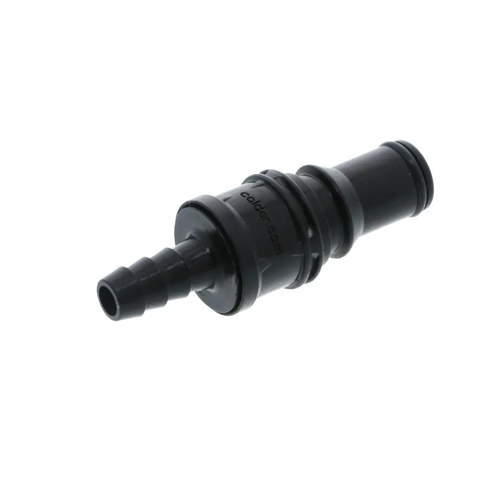Bacd22004mblk Valved In-Line Hose Barb Coupling Insert Molded Black 1/4 Id Barb 1