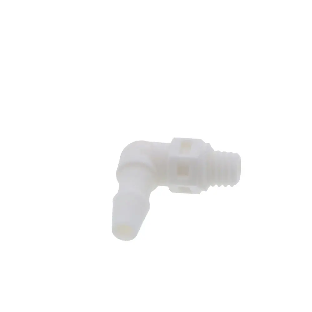 Me430 Elbow Fitting White Nylon Tapered 10-32 X 1/8 Hb 1
