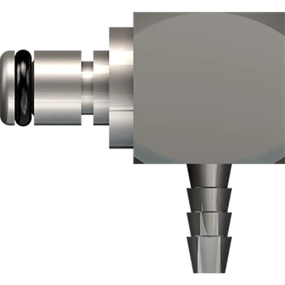 Linktech 20Cb Series Elbow Male, Non-Valved, 1/8" Hb, Chrome Brass, Buna N 1