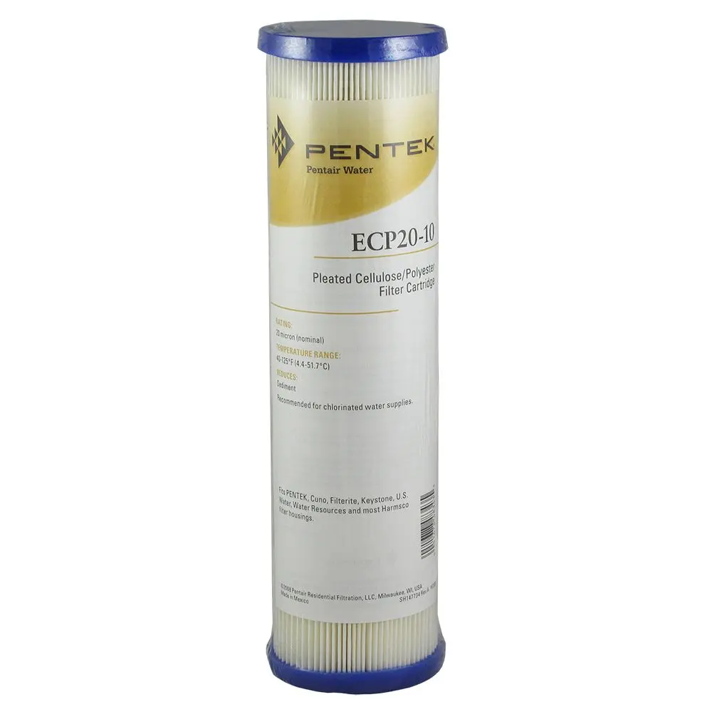 9-3/4" Pentek Pleated Cellulose-Polyester Ecp20-10 20 Mic Filter 1