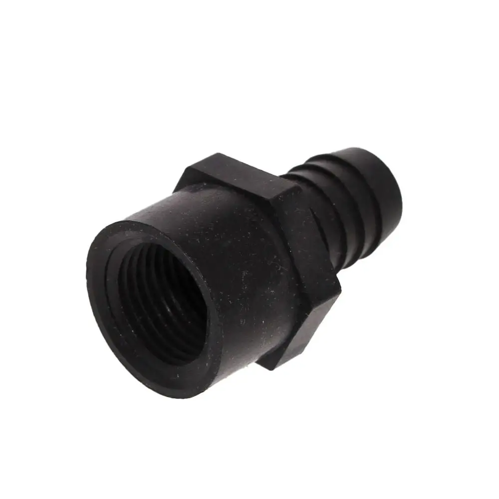 Female Barb Adapter - 5/8 Barb X 1/2 Fnpt - Black Polypropylene 2