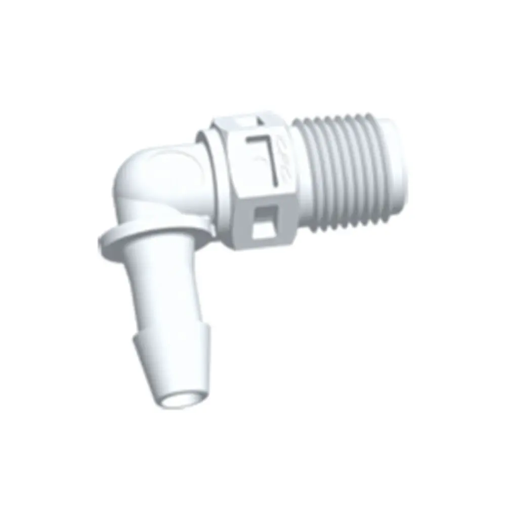 Fitquik Nylon Thread To Tube Elbow Fitting - 1/8 Npt To 3/16 Hose Barb 1