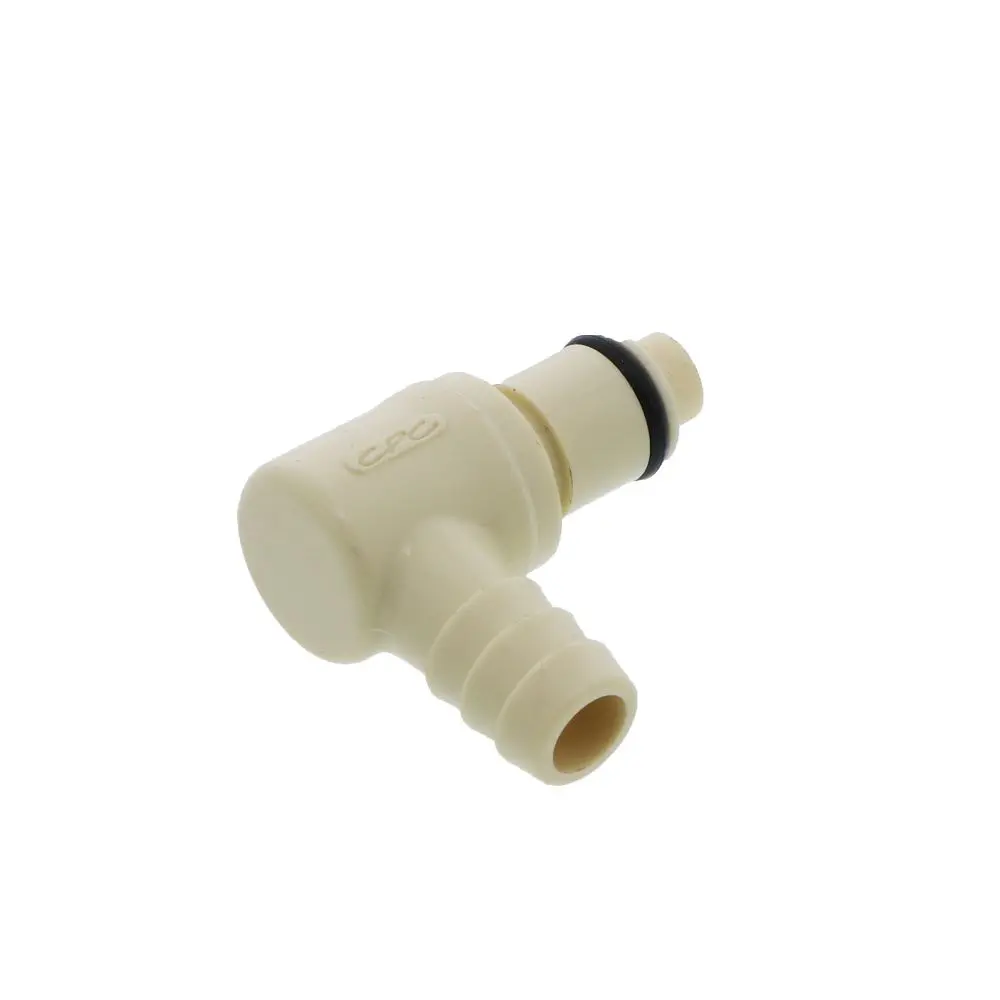 Plcd2300612 Valved Elbow Hose Barb Coupling Insert 3/8 Id Barb 2