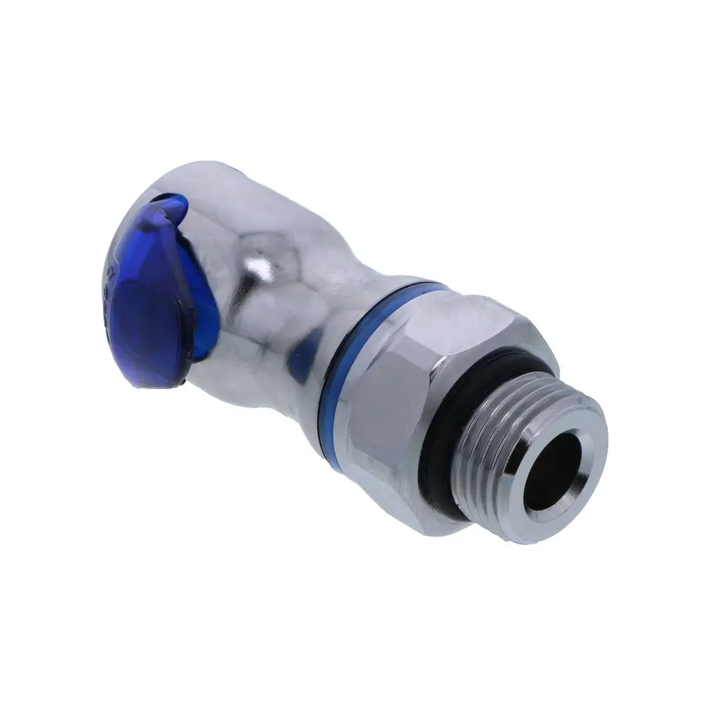 Lq6d30008blu Valved Straight Thread Liquid Cooling Coupling Body 1/2 Sae Cool Blue 3