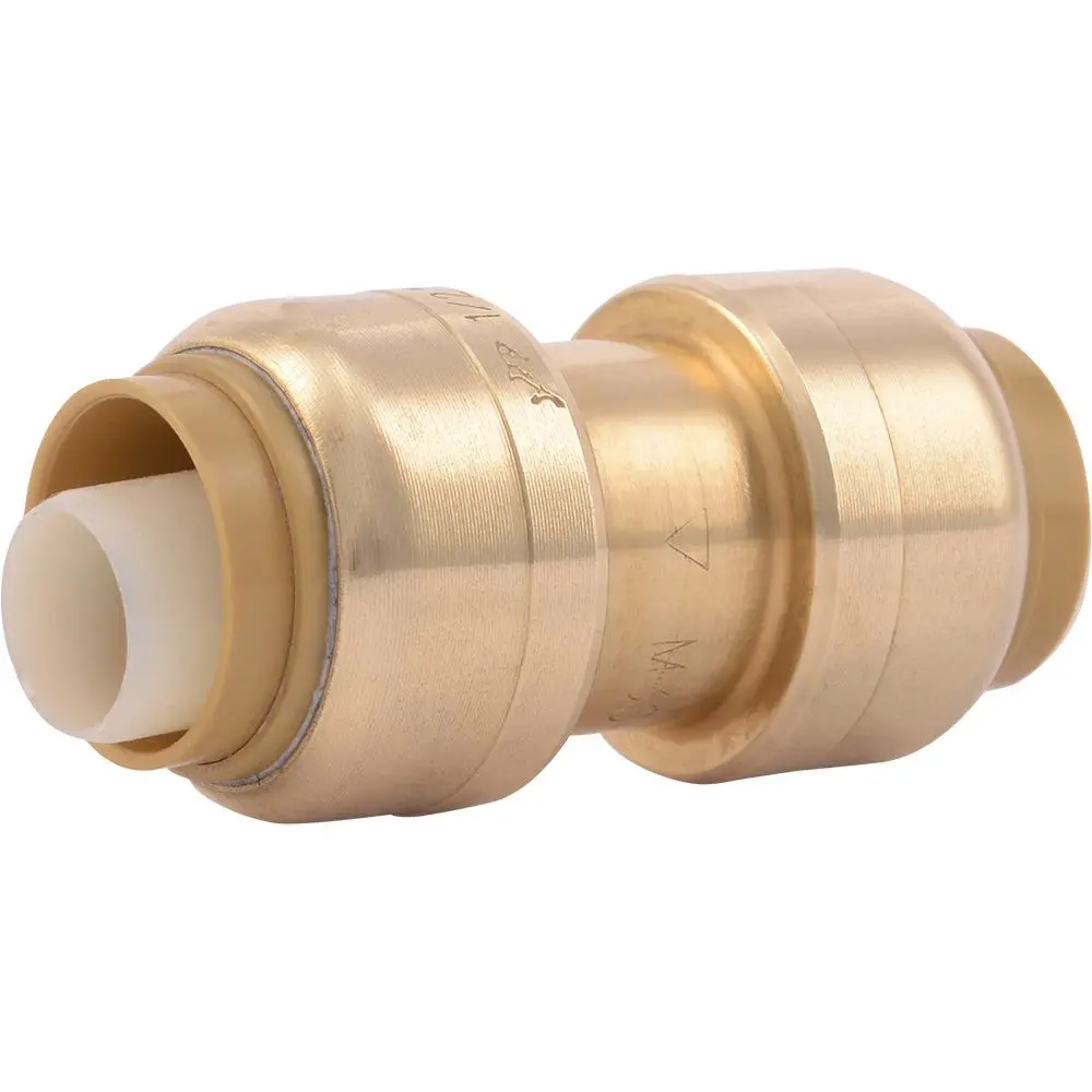Sharkbite® U008lf Lead-Free Brass Push-To-Connect Coupling - 1/2" X 1/2" 1
