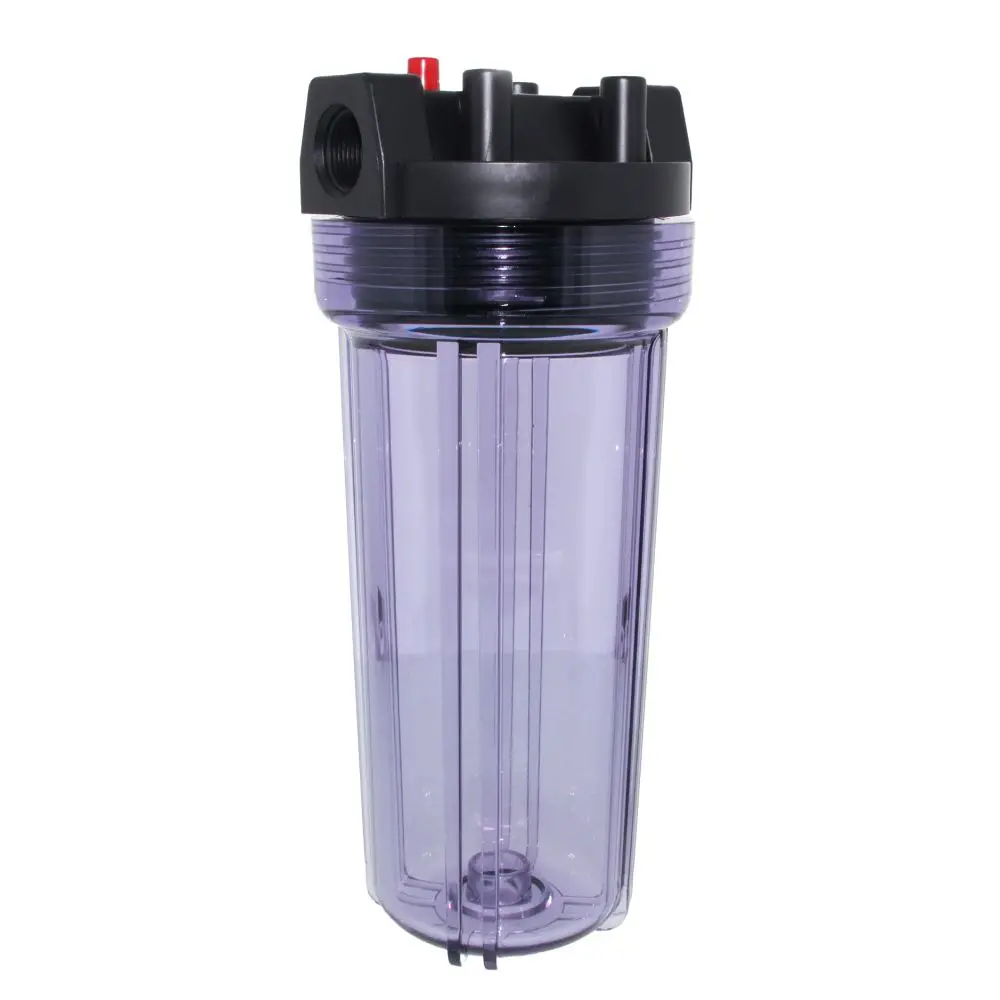 10" Neo-Pure Standard Water Filter Housing Black/Clear With Pressure Relief - 3/4" Fpt 1