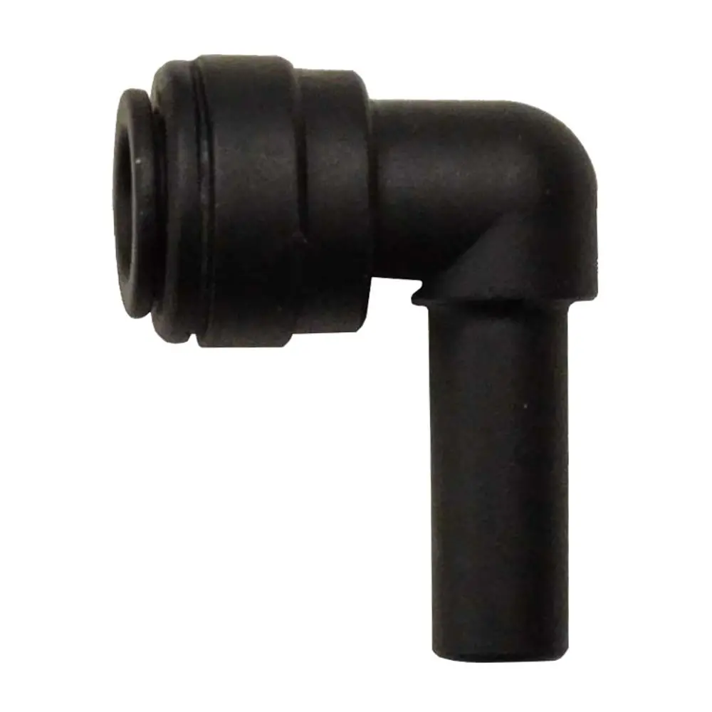 John Guest Stem Elbow Connector Black Polypropylene - 3/8 Stem X 3/8 1