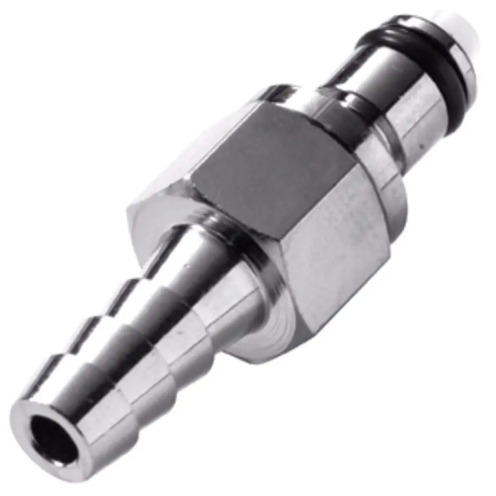 Mcd2204v Valved In-Line Hose Barb Coupling Insert 1/4 Id Barb W/ Viton O-Ring 1