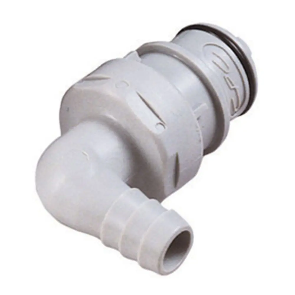61100 Nsf Valved Elbow Hose Barb Coupling Insert 3/8 Id Barb 1