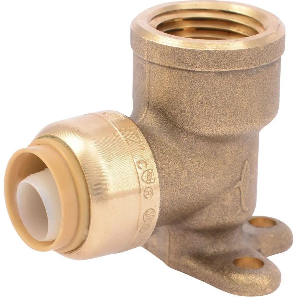 Sharkbite® U334lf Lead-Free Brass Push-To-Connect Drop-Ear Elbow - 1/2" X 1/2" Fpt 1