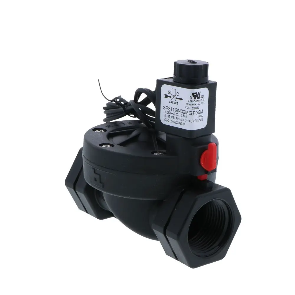 Cfa C9 Series Solenoid Valve W/ Manual Override Normally Closed 1" Fpt 120V 1