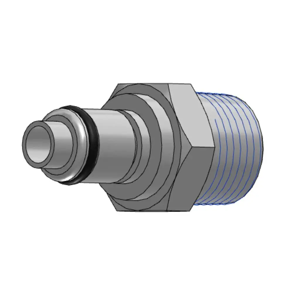 1/4 Fnpt Valved Chrome-Plated Brass Coupling Insert Fkm Seal 1