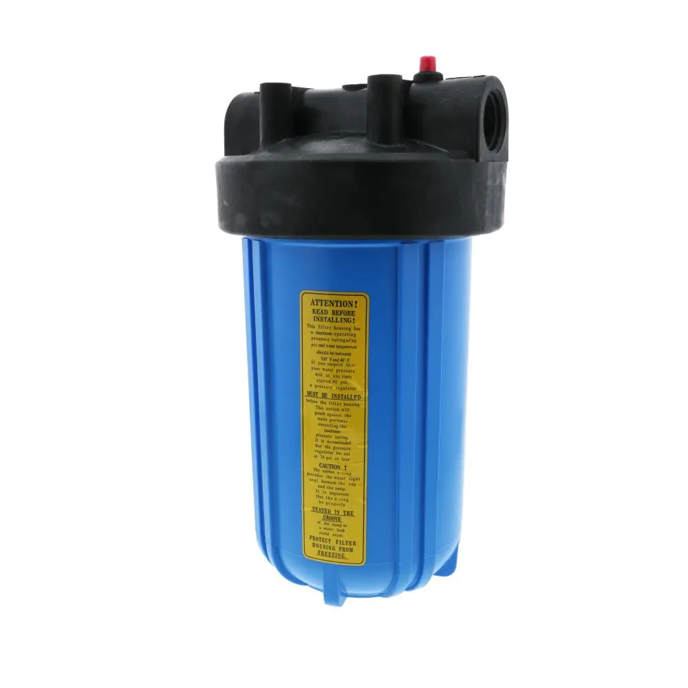 Watts Flowmatic 10" Full Flow Water Filter Housing Black/Blue W/ Pr 1
