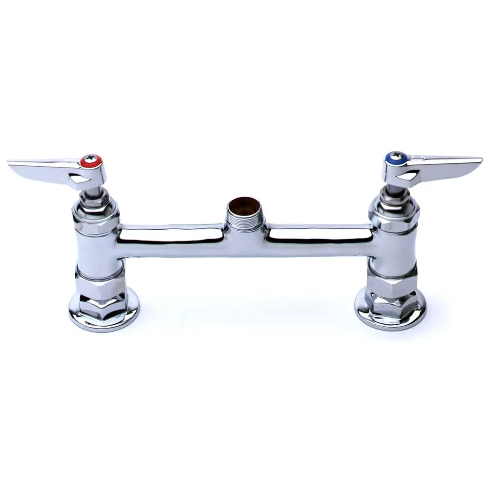 T&S Brass B-0220-Ln Deck Mount Swivel Base Mixing Faucet, 8" Centers, No Nozzle 1
