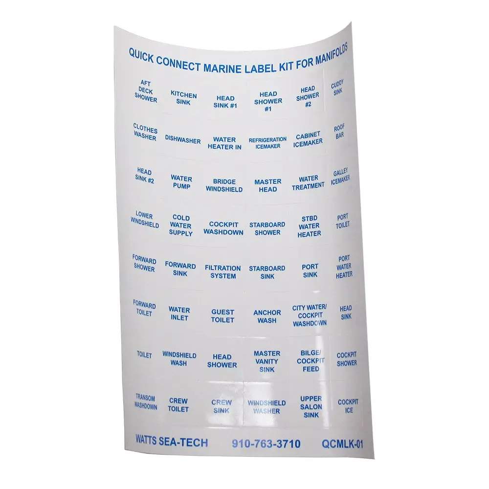 Watts Aqualock/Seatech - Label Kit - Labels For Marine 1