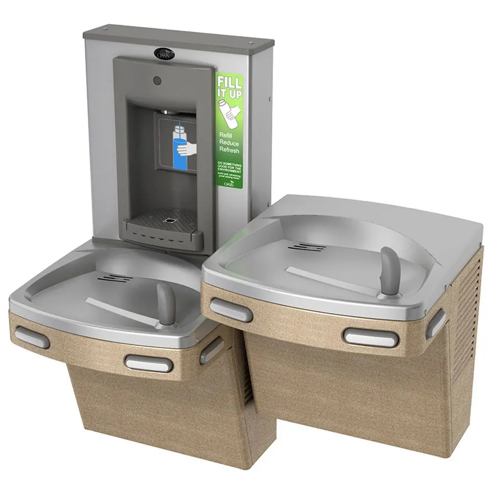 Oasis P8sbfsl Versafiller Split Level Drinking Fountain And Bottle Filler 1