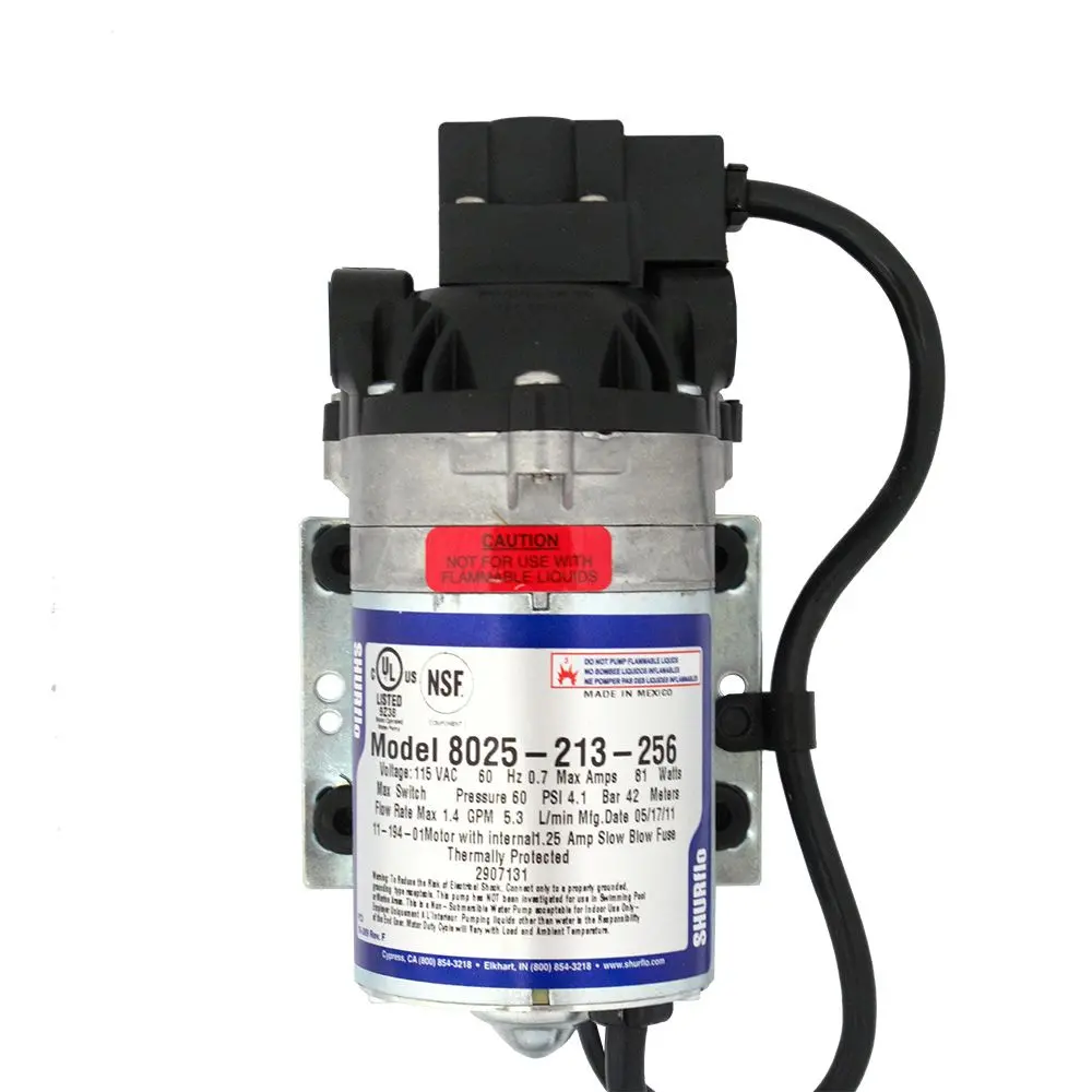 Shurflo 8025-213-256 Delivery Pump 1.5 Gpm 45 Psi 115V 1