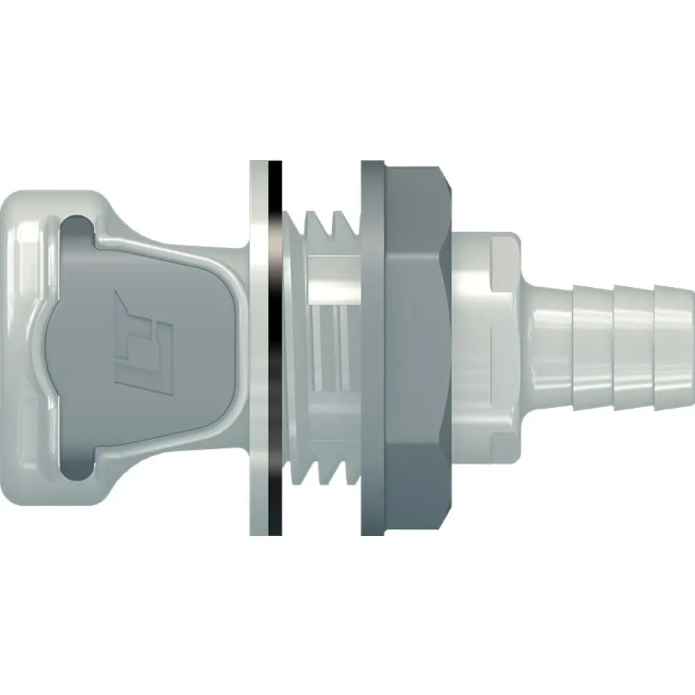 Linktech 60Pp Series Panel Mt. Female, Valved, 1/2" Hb, Polypropylene, Epdm 1