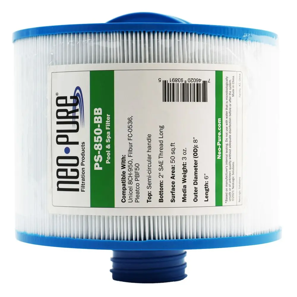 Neo-Pure Ps-850-Bb Pool And Spa Filter 8" X 6" 1