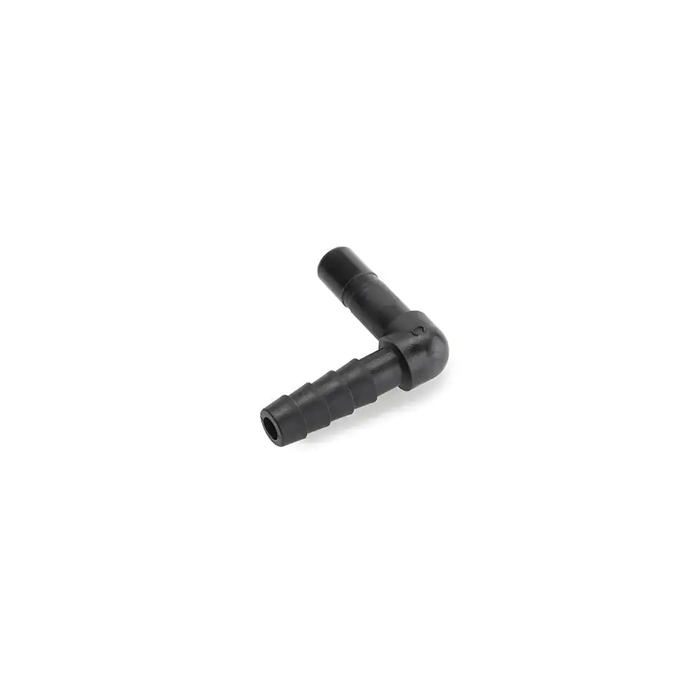Black Kynar Pvdf Tube Stem 90 Barb - 3/8 1