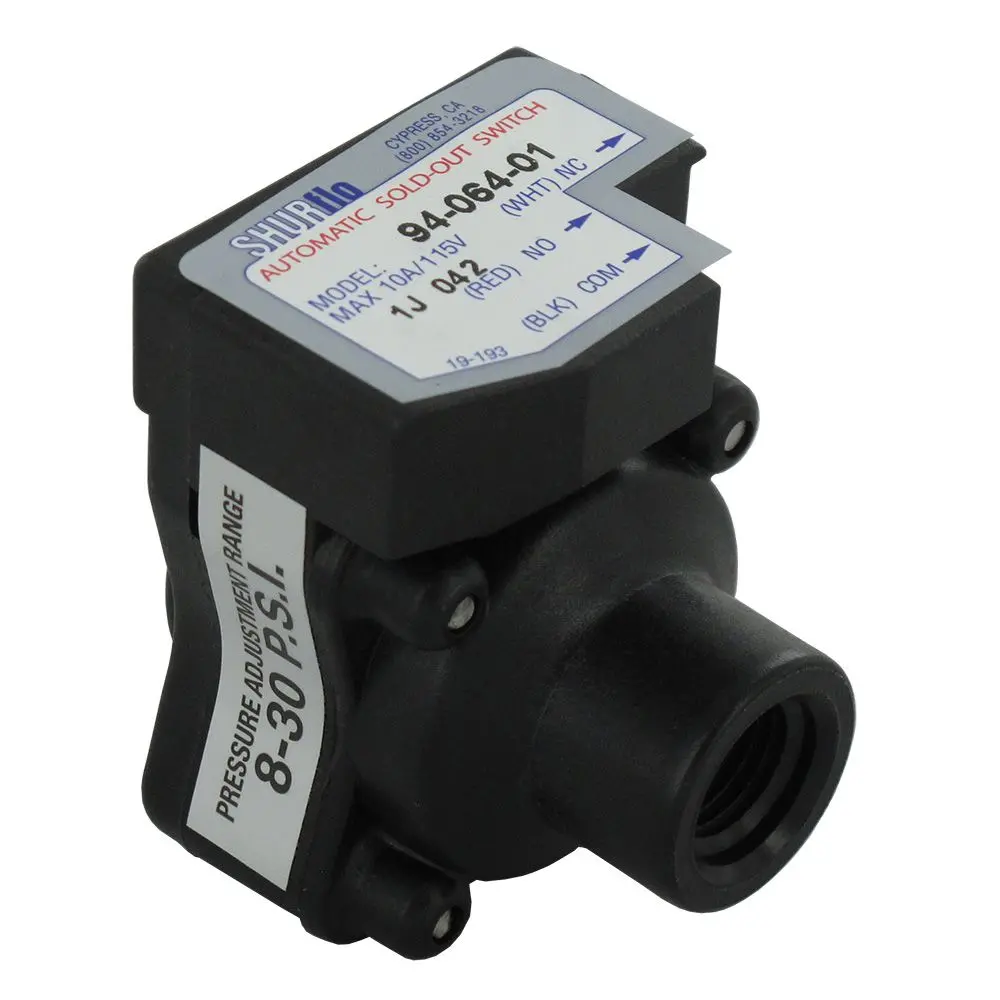 Shurflo Sold Out Switch - (Sprite Replacement Switch) 1/4" Fpt, No Fittings Or Wire Harness 1