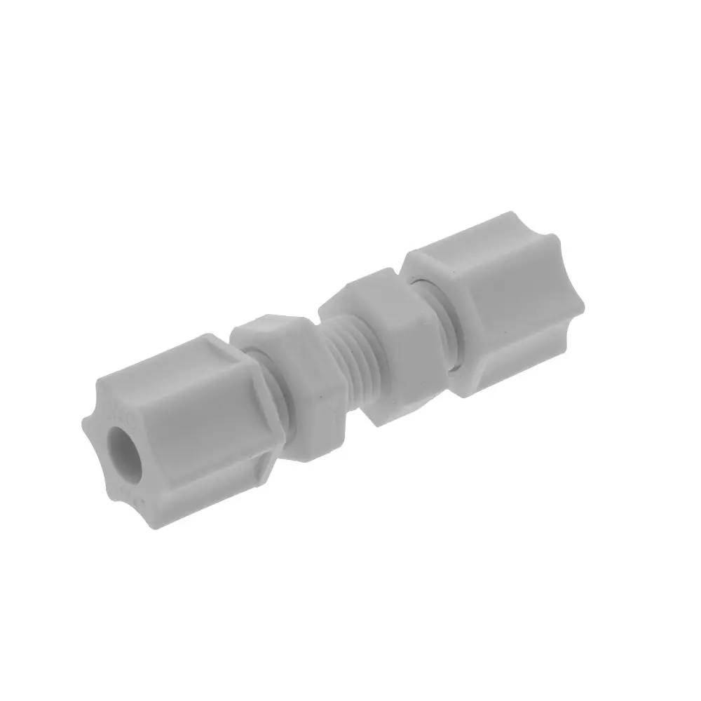 Jaco 20-4-P-O Polypropylene Bulkhead Union 1/4 Od Tube X 1/4 Od Tube 1