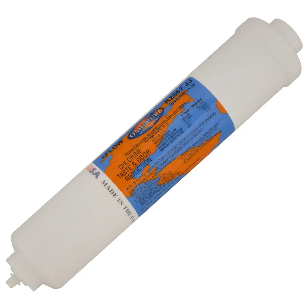 Omnipure Inline K2567-Kk Gac + 0.5Lb Kdf 55 - 10" X 2" Filter - 3/8" Quick Connect 1