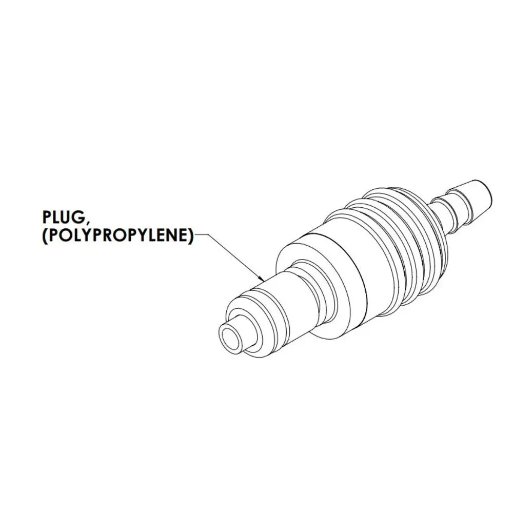 Linktech 20Ppv Inline Plug, Valved, 1/8" Hb Almond Color 2