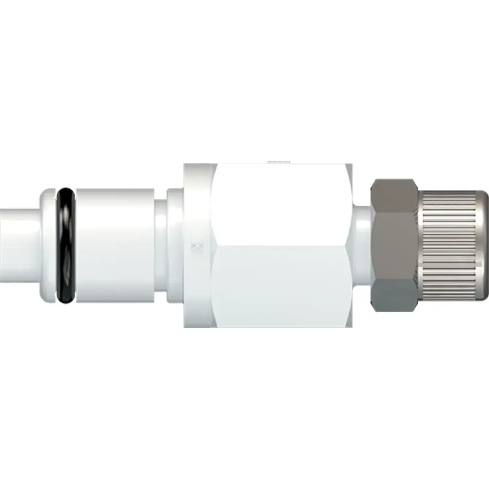 Linktech 40Ac Series Straight Male, Valved, 1/4" Ptf, Natural Acetal, Buna N 1