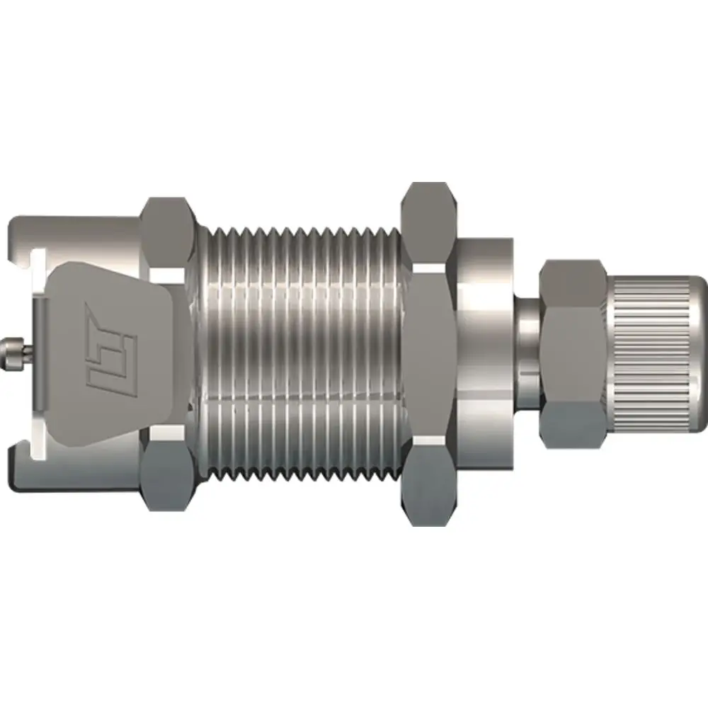 Linktech 40Cb Series Panel Mt. Female, Non-Valved, 1/4" Ptf, Chrome Brass 1